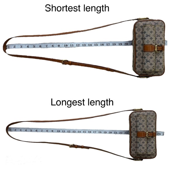 Louis Vuitton Mini Lin Juliet Shoulder Crossbody Bag Monogram Tan Gray Navy - Picture 17 of 17